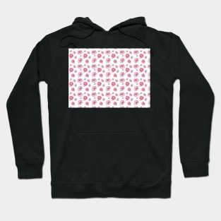 drawn peonies pattern Hoodie